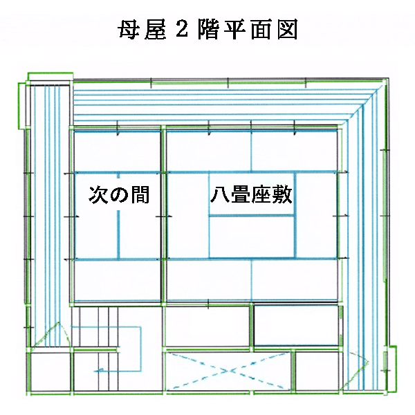 母屋２階平面図面