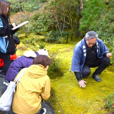 モスモスな苔にさわる！→お庭で観察会。(12月)